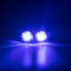 2x PROFI výstražné LED svetlo vonkajšie modrej, 12-24V, ECE R65
