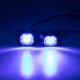 2x PROFI výstražné LED svetlo vonkajšie modrej, 12-24V, ECE R65