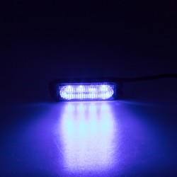 SLIM výstražné LED svetlo vonkajšie, modrej, 12-24V, ECE R65