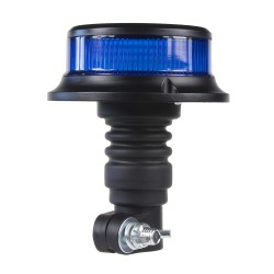 LED maják, 12-24V, 18x1W modrý na držiak, ECE R65 R10