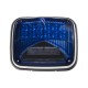 Výstražné LED svetlo obdĺžnikové s prisvietením, 12-24V, modrej, ECE R65