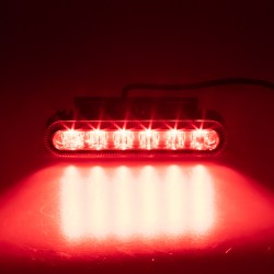 PROFI výstražné LED svetlo vonkajšie, červené, 12-24V