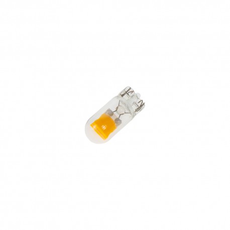 COB LED T10 oranžová, 12V, celosklo
