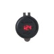 2x USB nabíjačka s voltmetrom vodeodolná do panelu, červená