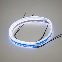 LED silikónový extra plochý opasok biely 12 V, 60 cm