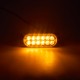 SLIM výstražné LED svetlo vonkajšie, oranžové, 12/24V, 12 x 1W