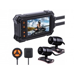Motocyklová DUAL FULL HD kamera, 3 LCD, IP67 s GPS