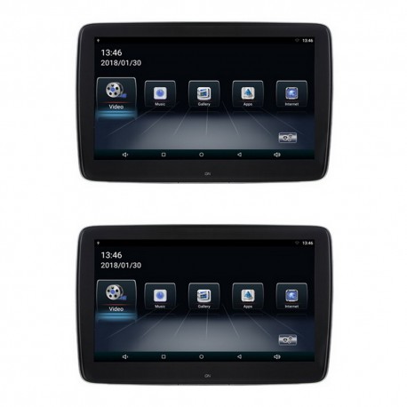 Set LCD monitorov 11,6 OS Android/USB/SD s držiakom na opierku pre Mercedes-Benz