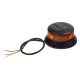 Robustný oranžový LED maják, čierny hliník, 36W, ECE R65