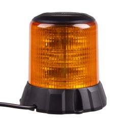 Robustný oranžový LED maják, čierny hliník, 96W, ECE R65