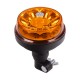 LED maják, 12-24V, 12x1W oranžový, montáž na držiak, ECE R65