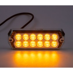 PROFI SLIM výstražné LED svetlo vonkajšie, oranžové, 12-24V, ECE R10