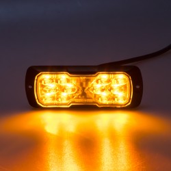 PROFI LED výstražné svetlo 12-24V 11,5W oranžové ECE R65 114x44mm