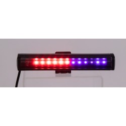 Gumové výstražné LED svetlo vonkajšie, modro-červené, 12V, 150mm
