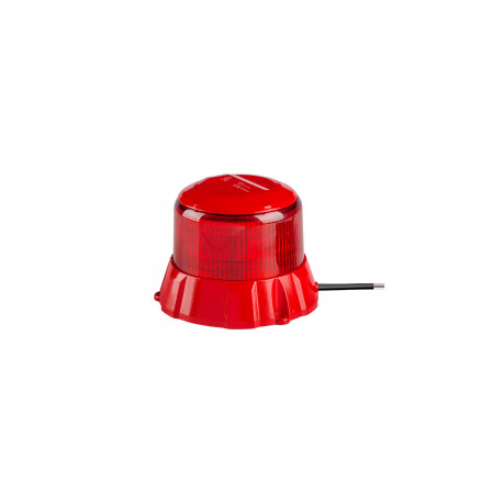 Robustný červený LED maják, červ.hliník, 48W, ECE R65