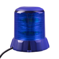 Robustný modrý LED maják, modrý hliník, 96W, ECE R65