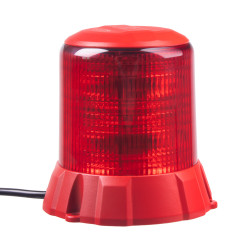Robustný červený LED maják, červ.hliník, 96W, ECE R65