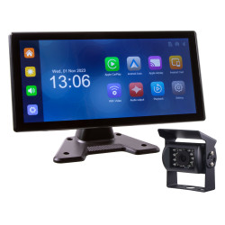 Set monitor 10,36 4x 4PIN s Apple CarPlay, Android auto, Bluetooth, DVR, + kamera + 15m kábel