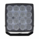 LED svetlo štvorcové, 16x3W, 110x110mm, ECE R10