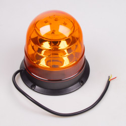 LED maják 12-24V, 18x1W LED oranžový, pevná montáž, 150x145mm