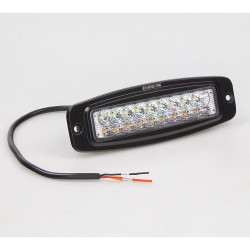 LED svetlo obdĺžnikové, biele/oranžové, 18x3W, 185 mm