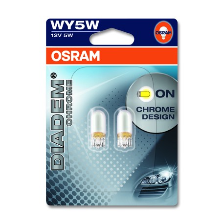 OSRAM 12V WY5W (W2,1x9,5d) 12V Diadem chrome (2ks) oranžová Duo-blister