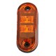 Bočné obrysové LED svetlo 12-24V, oranžový ovál, ECE R91
