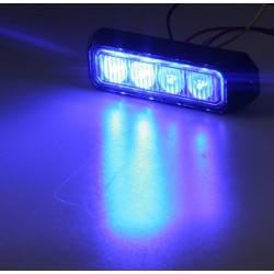 PREDATOR 4x3W LED, 12-24V, modrý, ECE R10
