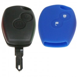 Silikónový obal pre kľúč Renault 2-tlačidlový, modrý