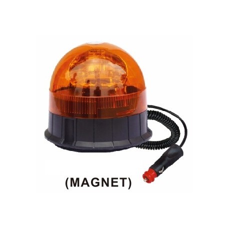 Halogén maják, 12 i 24V, oranžový magnet, ECE R65