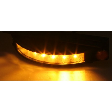 Výstražné LED svetlo vonkajšie, 12-24V, 6x3W, oranžovej, ECE R65
