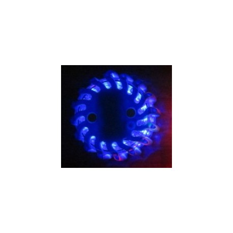 LED výstražné svetlo 16LED, modrej, set 6ks