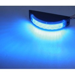 Výstražné LED svetlo vonkajšie, modrej, 12-24V