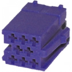 Konektor MINI ISO 8-pin bez káblov - modrý