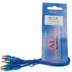 RCA Y audio kábel BLUE BASIC line, 2xsamice, 1xsamec