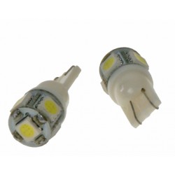 LED T10 biela, 12V, 5LED / 3SMD