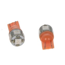 LED T10 oranžová, 12V, 5LED / 3SMD