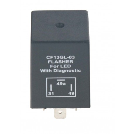Prerušovač blinkrov LED, 12V, 1-10A pre európske vozidlá
