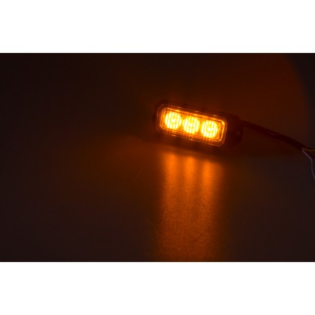 PREDATOR 3x3W LED, 12-24V, oranžový, ECE R10