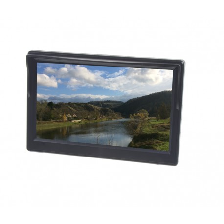 LCD monitor 5 čierna / strieborná s prísavkou s možnosťou inštalácie na HR držiak