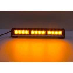 LED svetelná alej, 12x LED 3W, oranžová 360mm, ECE R10