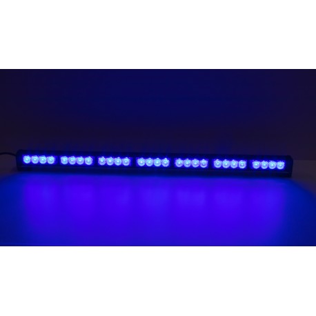 LED svetelná alej, 28x LED 3W, modrá 800mm, ECE R10