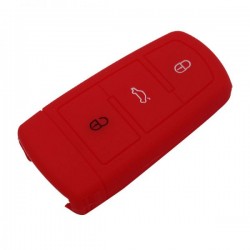 Silikónový obal pre kľúč VW 3-tlačidlový, červený
