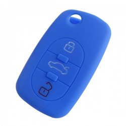 Silikónový obal pre kľúč Audi 3-tlačidlový, modrý