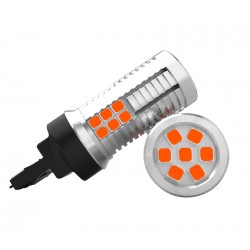 LED T20 (7440) oranžová, 12-24V, 30LED / 3030SMD