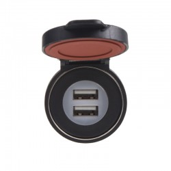 2x USB zásuvka s magnetom vo vodeodolnom držiaku max 2x 2,4 A