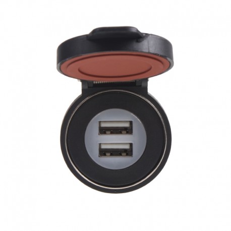 2x USB zásuvka s magnetom vo vodeodolnom držiaku max 2x 2,4 A